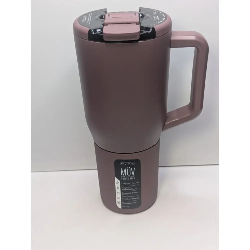 BrüMate Müv 35 oz Leakproof Travel Coffee Mug Rose Taupe New